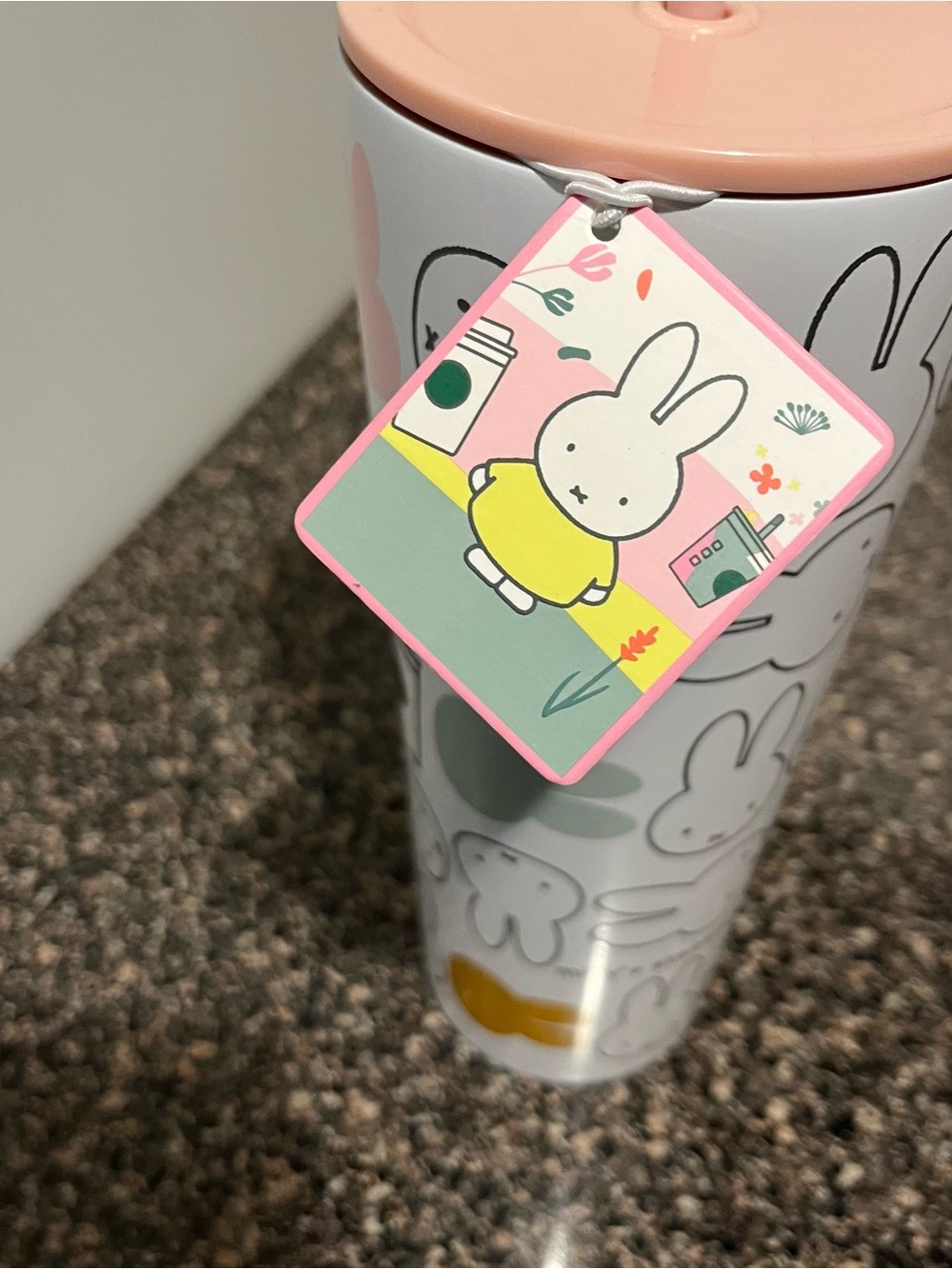 Starbucks x Miffy Pastel Pink Lid and Bunny Print Tumbler - Picture 3 of 10